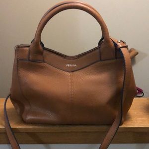 Perlina brown leather purse